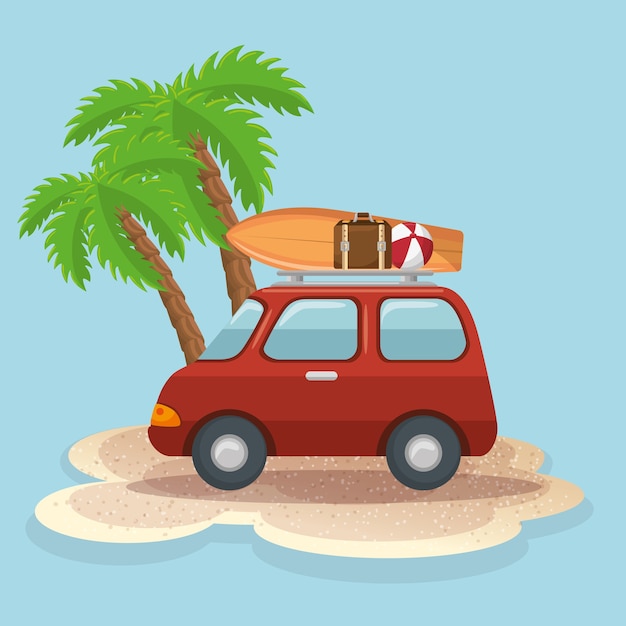 Sommerferien setzen Icons