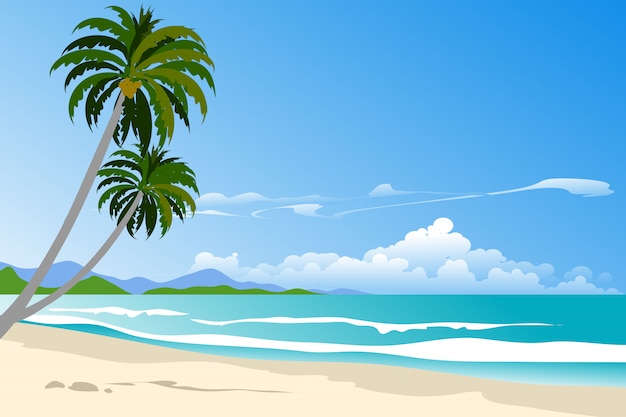 Sommerlandschaft im tropischen Strand