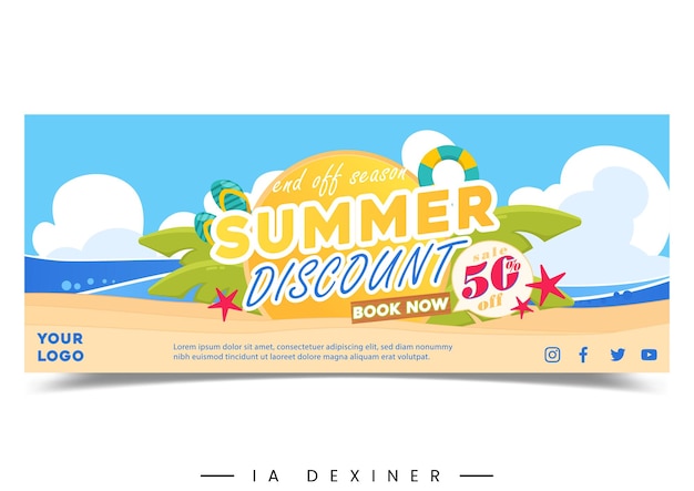 Sommerrabatt-Banner-Illustrations-Design