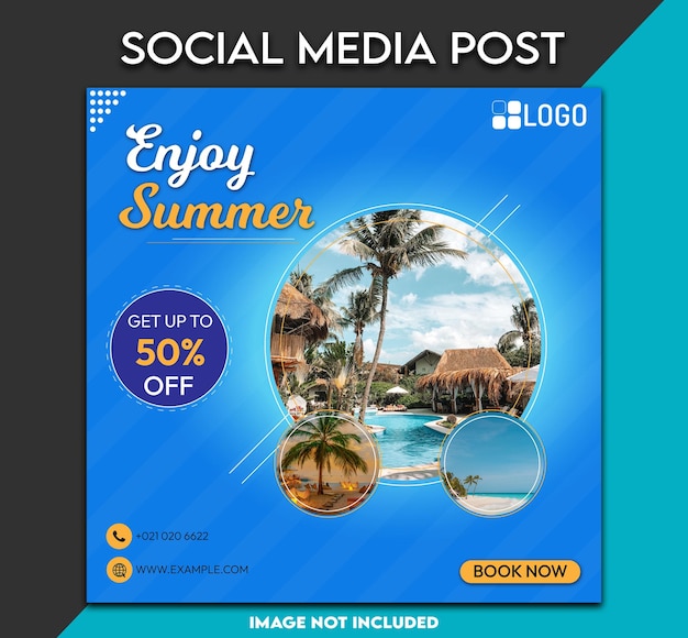 Sommerrabatt social media sale poster