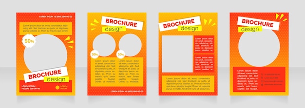 Sommerreiseangebote leeres Broschürendesign