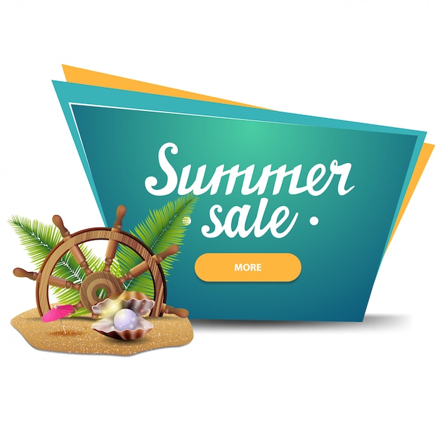 Sommerschlussverkauf, geometrische anklickbare web-banner für ihr unternehmen