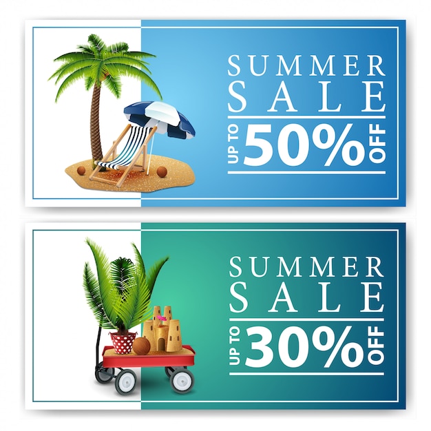 Sommerschlussverkauf, zwei rabatt-web-banner