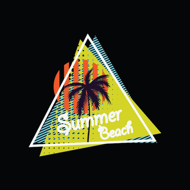 Sommerstrand Typografie Vektor Illustration T-Shirt Design