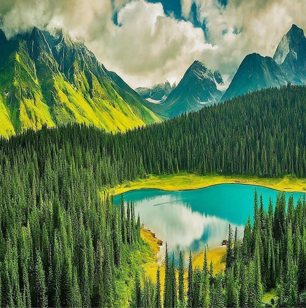 Sommerstrand und D-Tal Hintergrundillustration 3D-Hintergrund