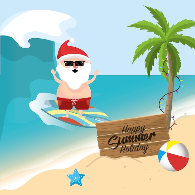 Sommerurlaub urlaub mit santa claus