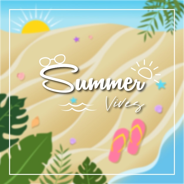 Sommerzeit-hintergrunddesign free vector