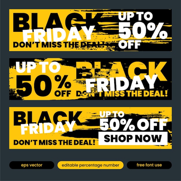 Vektor sonderangebot black friday banner vorlage