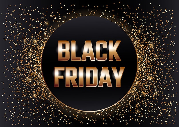 Sonderangebot Black Friday Silver Text Sale auf glitzerndem Hintergrund Poster Flyer Banner Vorlage Verkauf