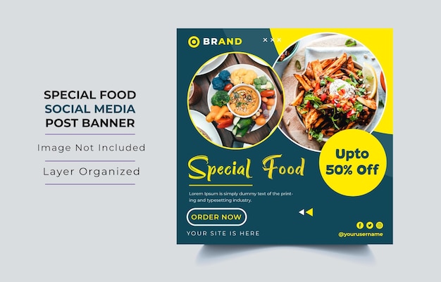 Sonderangebot post social media food banner fast-food-banner