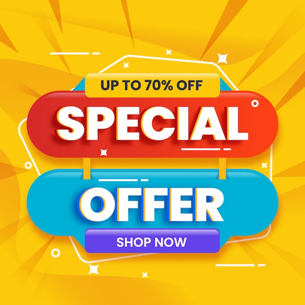 Sonderangebot Promotion Banner Vorlage
