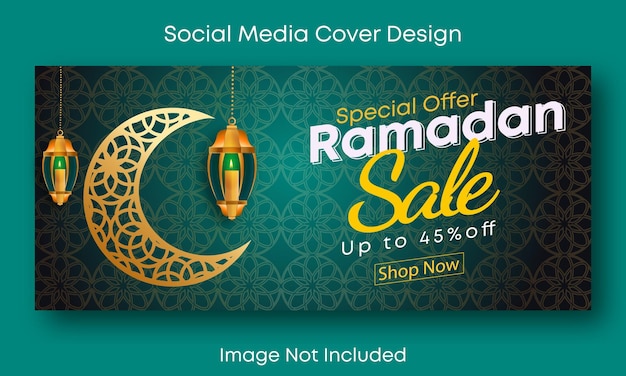 Vektor sonderangebot ramadan sale cover design template vector