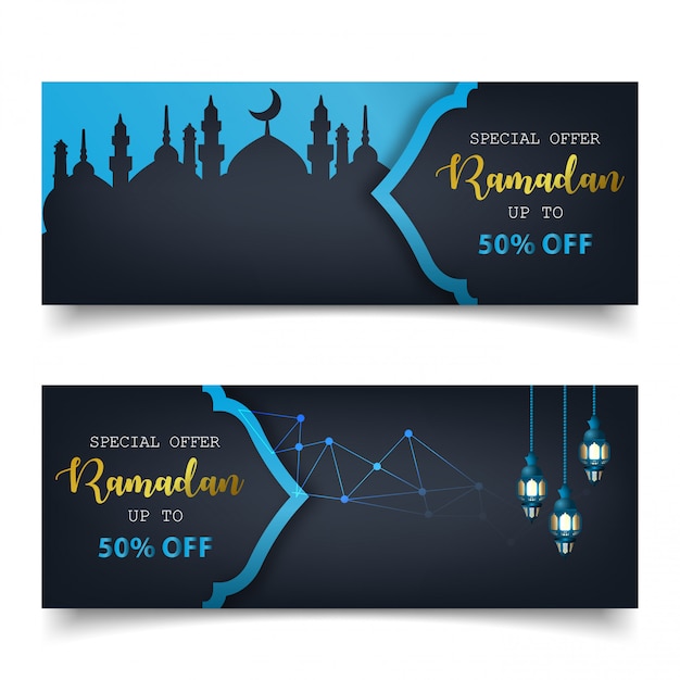 Sonderangebot ramadan sale islamic banner template