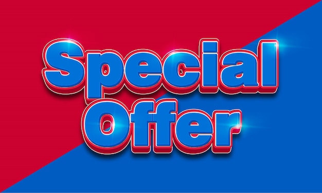 Sonderangebot Typografie bearbeitbarer Texteffekt 3D-Stil