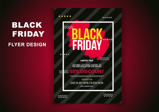 Sonderverkaufsangebot Black Friday Flyer Poster Designvorlage