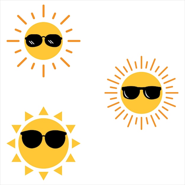 Sonne mit Brille
