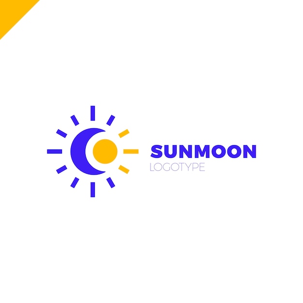 Sonne und Mond Logo. Abstrakte Darstellung