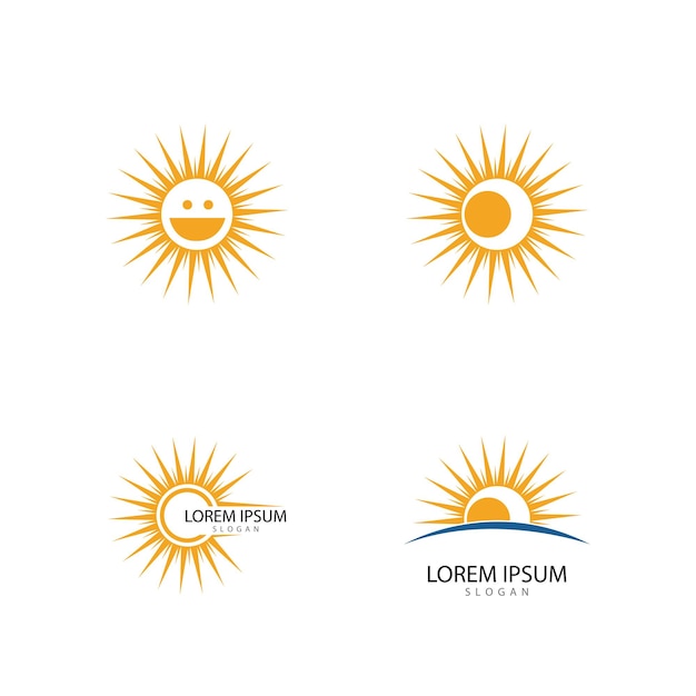 Sonne vektor-illustration symbol logo template-design