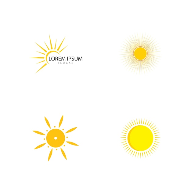 Sonne vektor-illustration symbol logo template-design