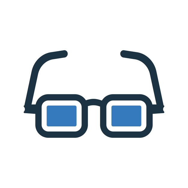 Sonnenbrille Optik Brille-Symbol Einfache bearbeitbare Vektorgrafiken