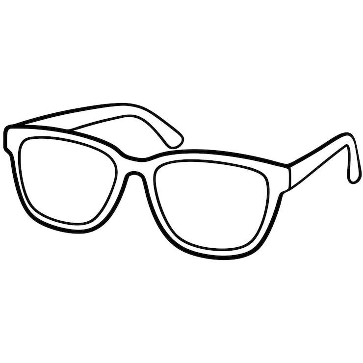 Vektor sonnenbrille umriss malbuch seite zeichnung