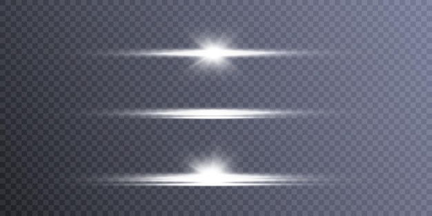 Sonnenlicht-lichteffekte setzen png. heller lichteffekt. sternenklare solarbeleuchtung für vektorillustration.
