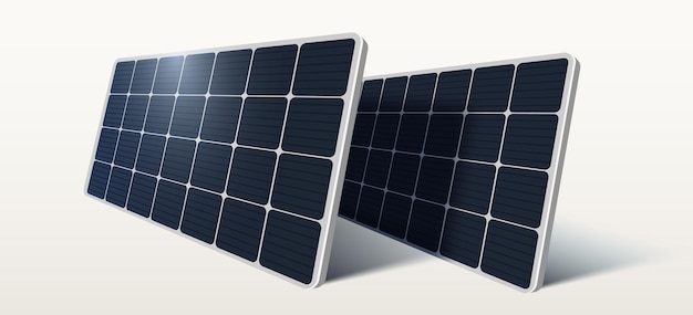 Sonnenpanel Sonnenenergie Solarzelle 3D isoliert auf weißem Hintergrund
