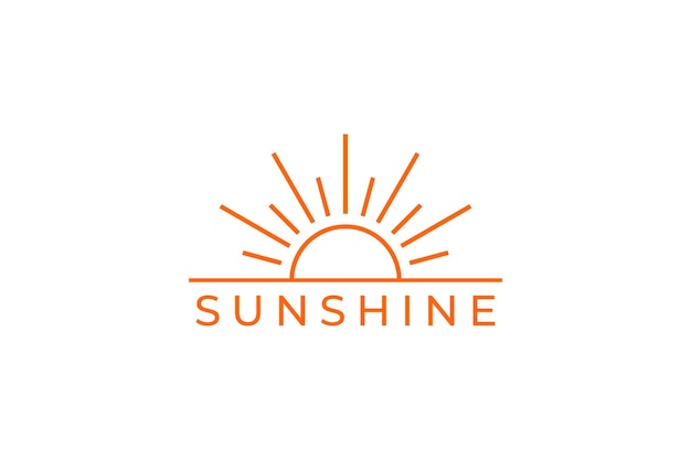 Sonnenschein-Symbol isoliertes Sonnenlogo-Vektordesign