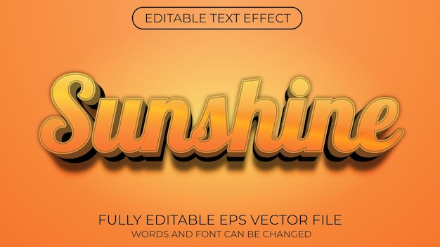Sonnenschein-Texteffekt