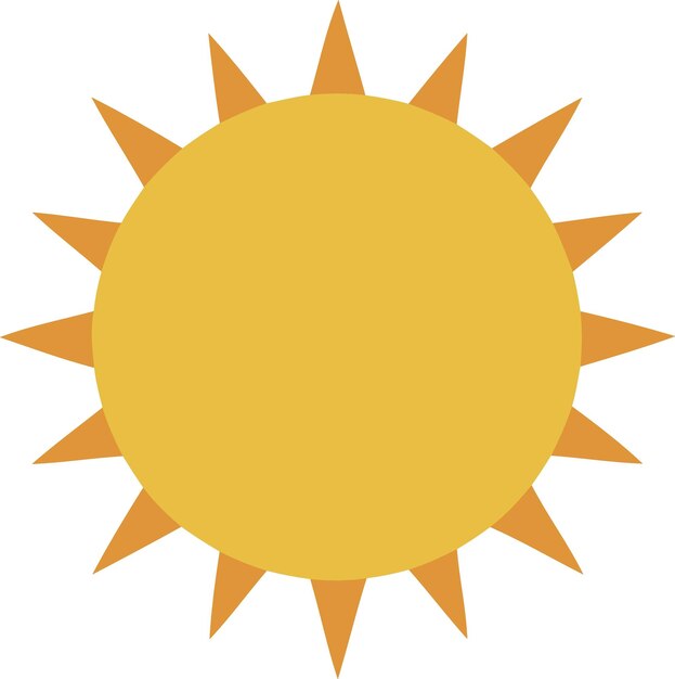 Vektor sonnensymbol mit strahlen gelb