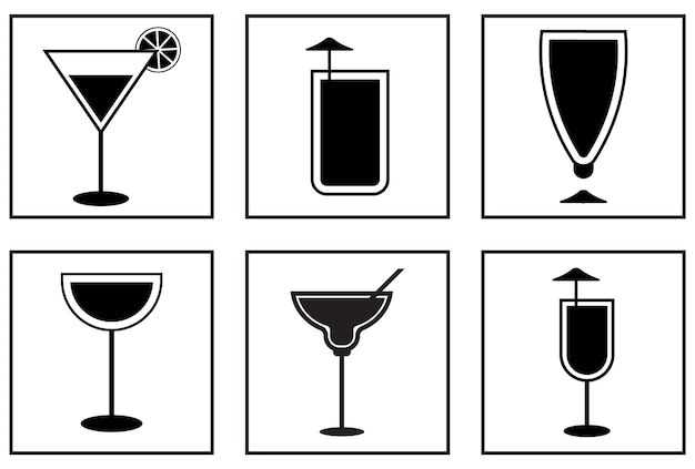 Sortiment von Cocktailgläsern