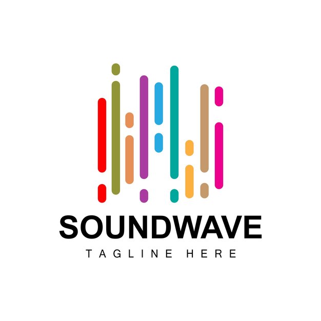 Sound wave logo und sound tone vector icon template music brand product