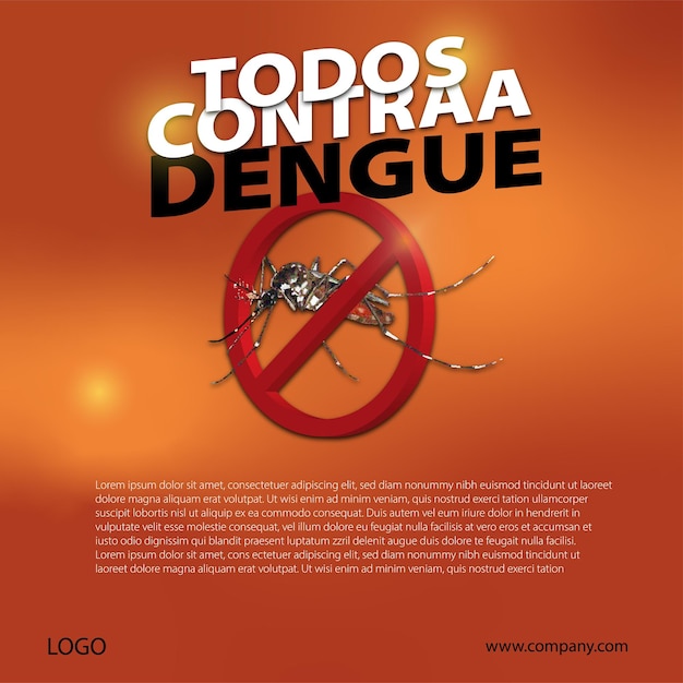 Vektor soziale medien dengue-vorbeugungskampagne mückenkrankheit epidemie