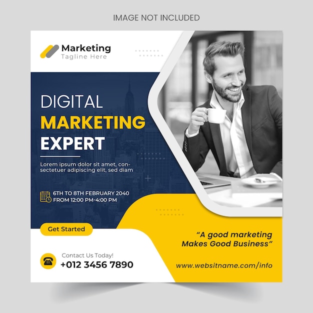 Soziale Medien und digitales Marketing Instagram-Post-Vorlage