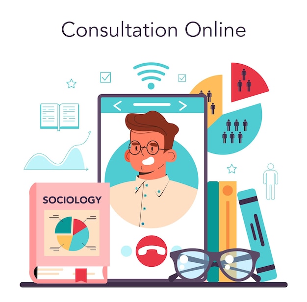 Soziologischer Onlinedienst oder Plattform soziale Beziehung und Kultur