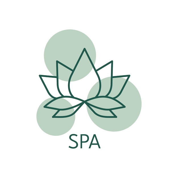 Spa-Farbsymbol-Logo-Stil