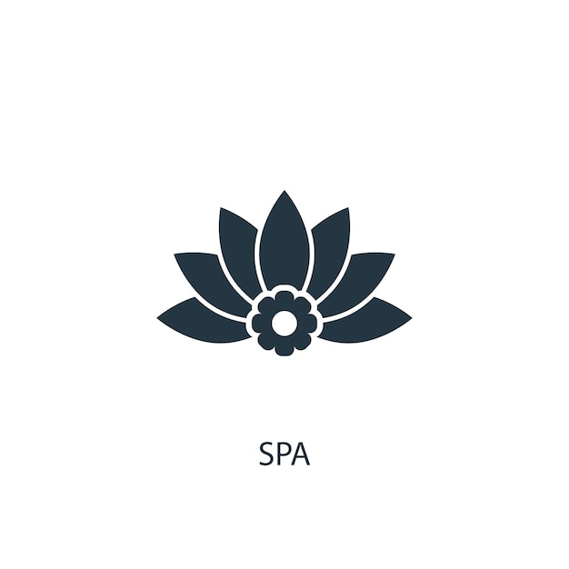 Vektor spa-kreativsymbol. einfache elementillustration. spa-konzept-symboldesign aus der beauty-kollektion. kann für web und mobile verwendet werden.