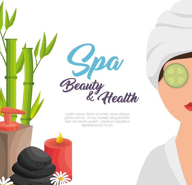 Vektor spa schönheit und gesundheit poster