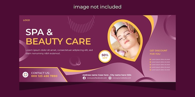 Spa-Schönheitspflege Social Media Cover Tamplate-Design