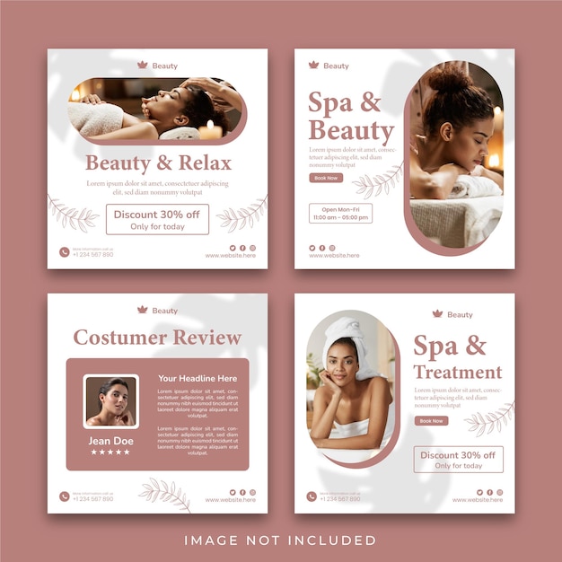 Spa- und Schönheitssalon-Beitragsvorlage