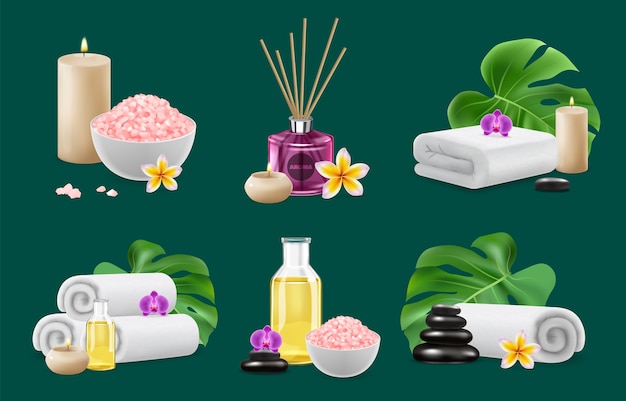 Spa- und Wellness-Realitäts-Mini-Kompositionssatz