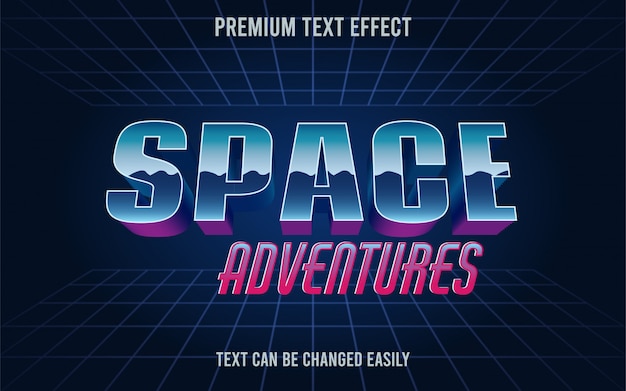 Space adventures-texteffekt