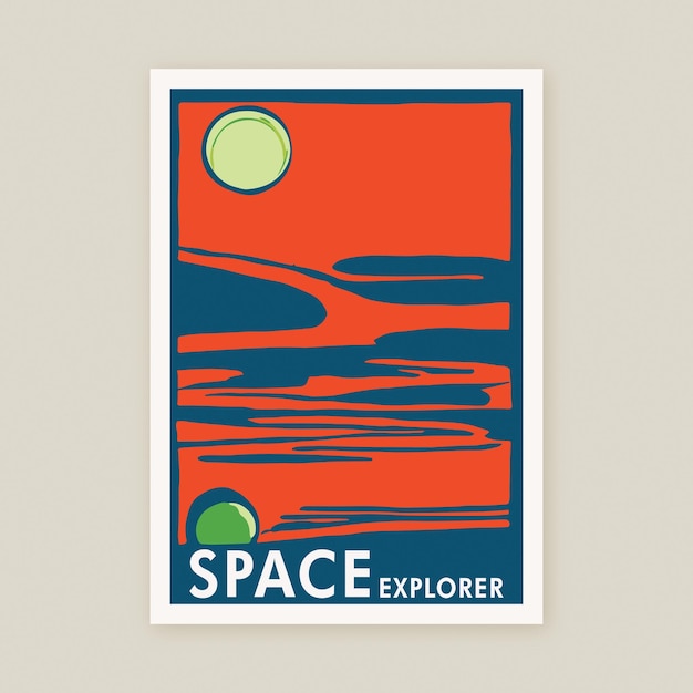 Space Explorer Cosmos Exploration Planet Posterdruck