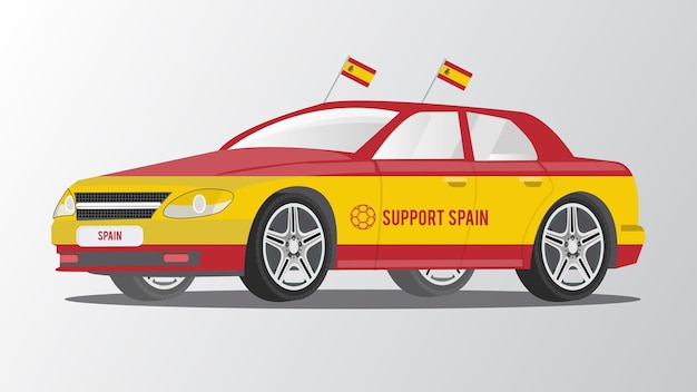 Spanien fußball-fan-auto