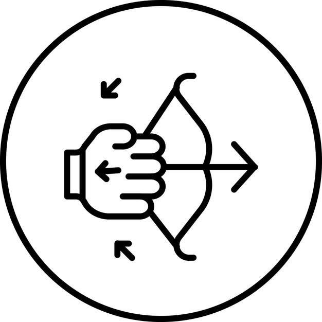 Spannungssymbol vektorbild kann für bogenschießen verwendet werden