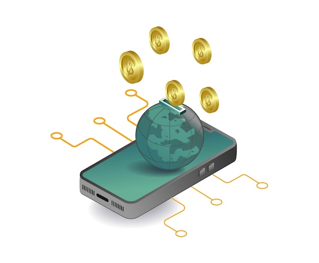 Sparen Sie mit einem Smartphone Geld für die Welt