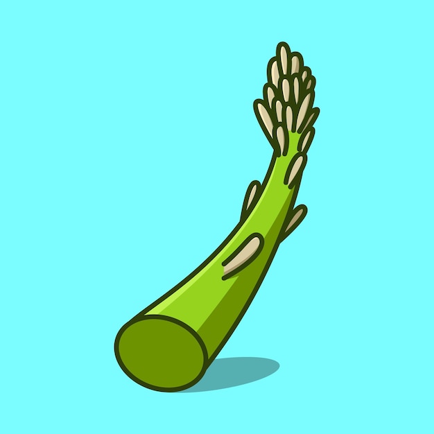 Spargel einfache cartoon-vektor-symbol-illustration gemüse-symbol