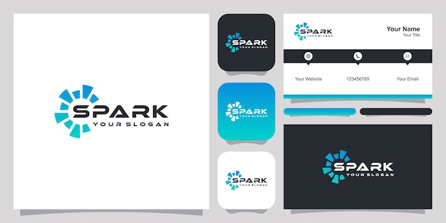 Spark-logo-vorlage. logo visitenkarte.