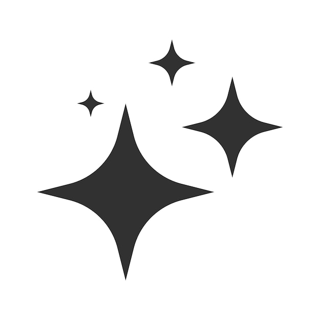 Sparkles-symbol isoliert auf weißem hintergrund vektor-illustration
