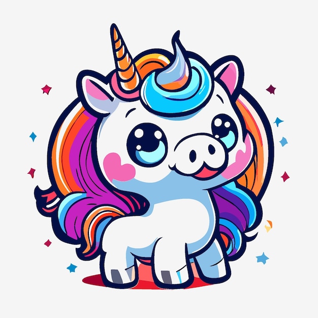 Vektor sparkling unicorn fantasy-t-shirt-design